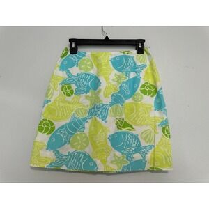 Lilly Pulitzer Women's Size 4 A Line Skirt Fish Seashell Print